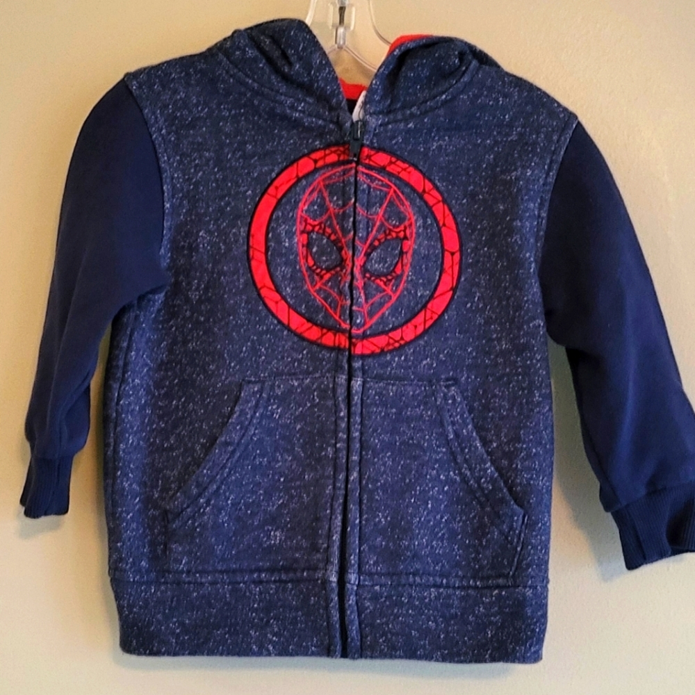 Spiderman navy zip up hoodie
